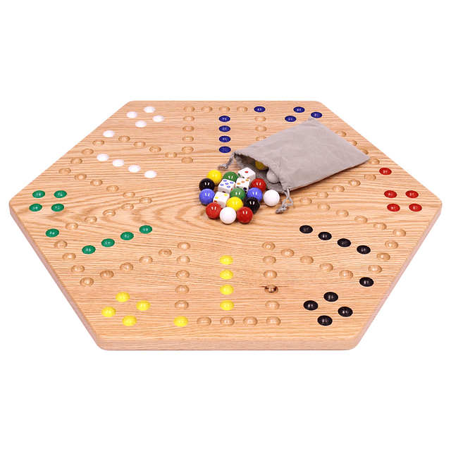 Juego de mesa de juego Wahoo Marble - 20" de ancho - Madera