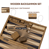 Juego de mesa de backgammon plegable con incrustaciones de m