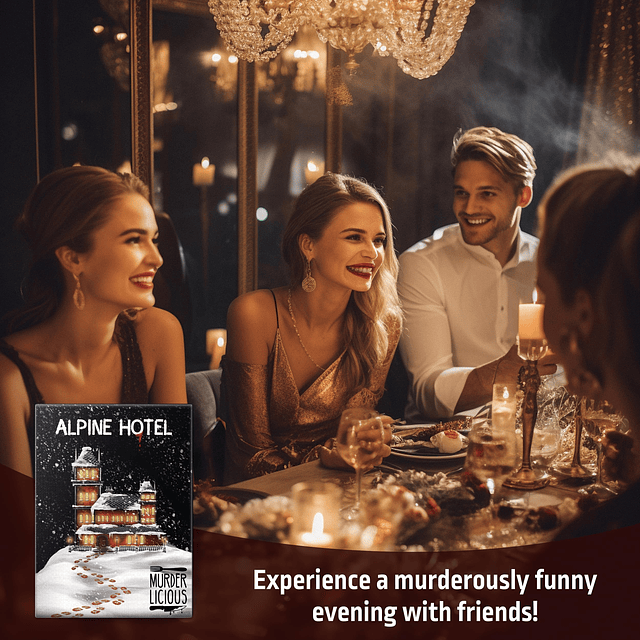 - Juego de cena Murder Mystery - 6 a 8 jugadores - Alpine Ho