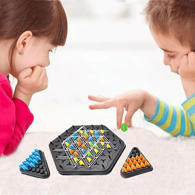 Yaotoole Juego de ajedrez triangular con cadena, juego de ba