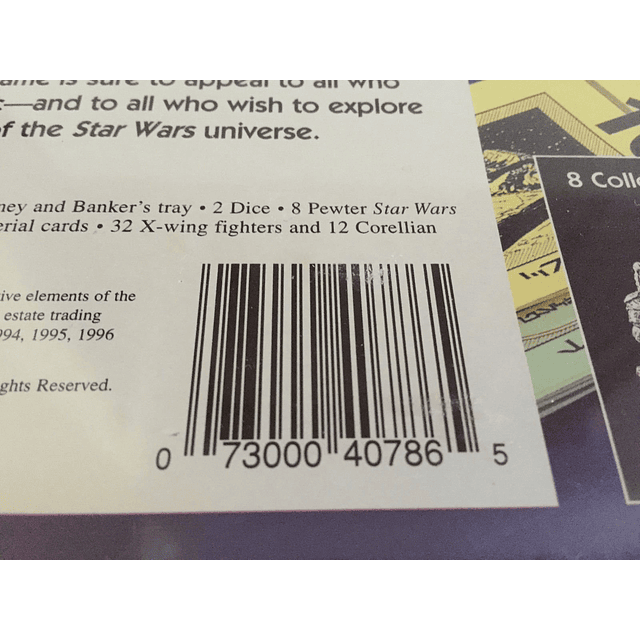 Monopoly 1997 Star Wars Monopoly Limited Edición de coleccio