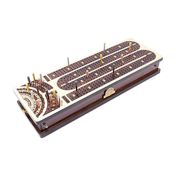 - Tablero/caja de cribbage continuo con incrustaciones de ar