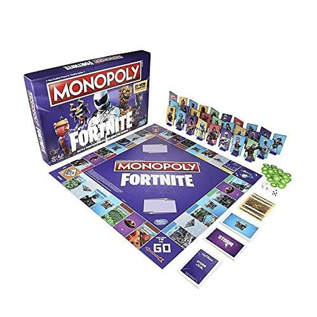 MONOPOLY E6603102 Juego de mesa Fortnite Edition, multicolor