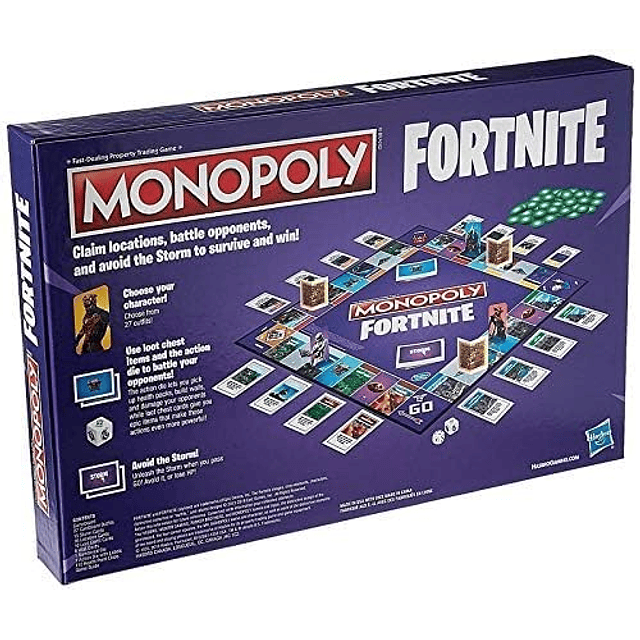 MONOPOLY E6603102 Juego de mesa Fortnite Edition, multicolor