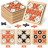 12 piezas de madera Tic Tac Toe juego mini juegos de mesa fa