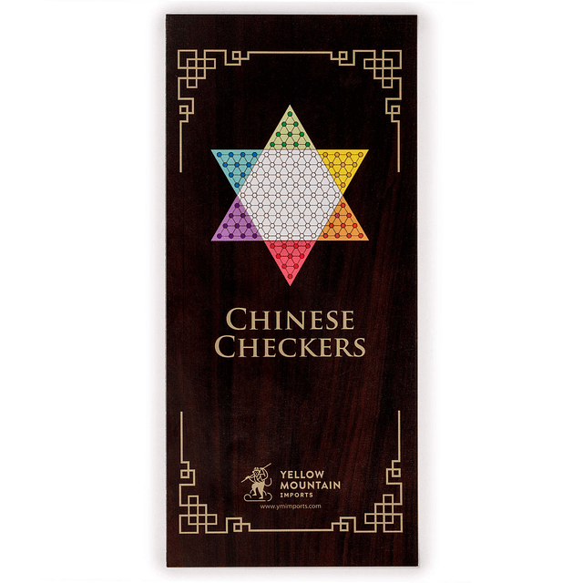 Juego de mesa Halma de damas chinas de madera - 13,6 pulgada