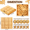 Juego de 3 juegos de madera de Tic Tac Toe, decoración de me