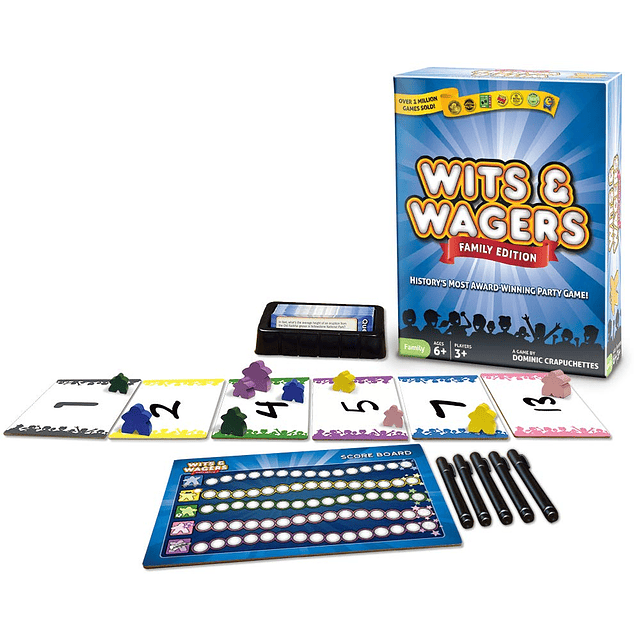 Wits & Wagers Family Edition juego de fiesta y trivia para n