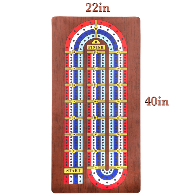 Cribbage de mesa - Tablero de juego de pista gigante de neop