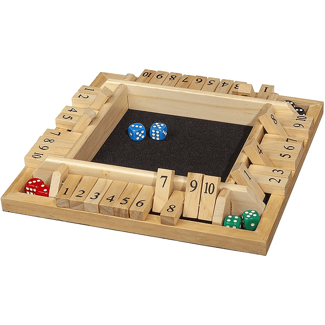 Shut The Box Juego de mesa de madera – Clásico juego de dado