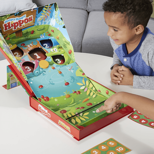 Hungry Hungry Hippos Junior Juego de mesa | Juego 2 en 1 par