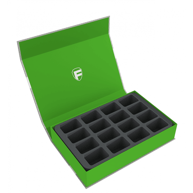 Caja magnética verde compatible con 16 miniaturas de Blood B