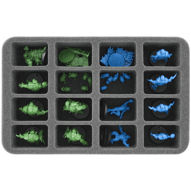 Caja magnética verde compatible con 16 miniaturas de Blood B