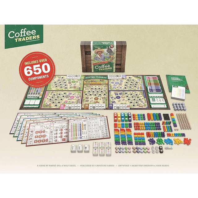 Coffee Traders - Juego de mesa de estrategia, 3-5 jugadores