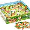 Juego para niños cooperativo Happy Bunny azul naranja, 36 me