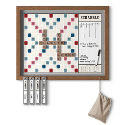 Scrabble Deluxe Vintage 2 en 1 Edición de pared con tablero