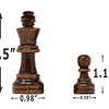 Piezas de ajedrez de madera Staunton, 32 piezas de ajedrez y