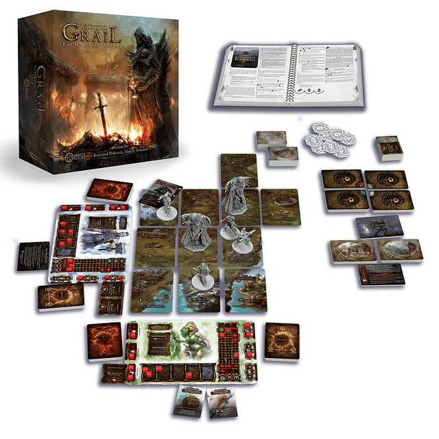 Caja básica del juego de mesa La caída de Avalon, Grial cont