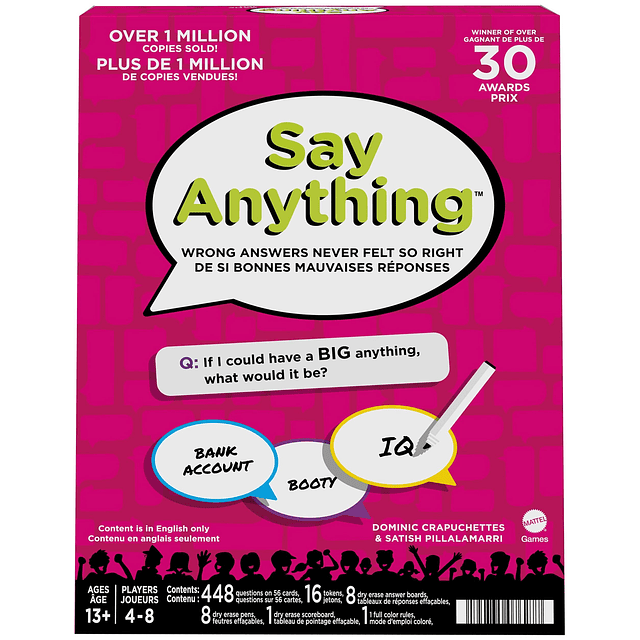 Say Anything Juego de mesa para adultos y adolescentes, jueg