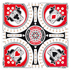 Juego Tock Pachisi para 4 jugadores - Tablero de 20" - Tabl