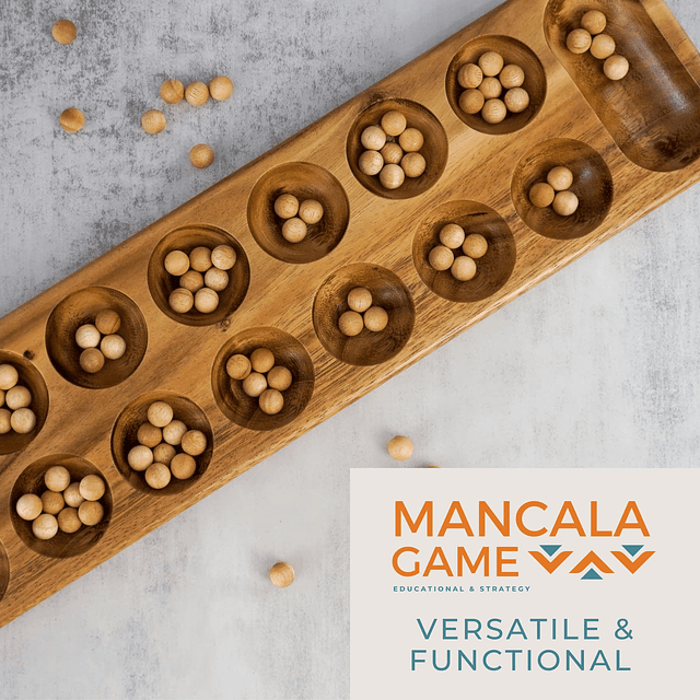 Juego de mesa de madera Mancala entretenimiento para familia