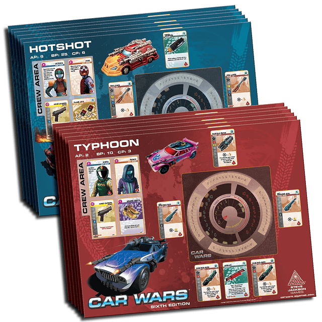 Car Wars Core Set de - Juego de mesa de carreras de vehículo