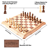 Juego de ajedrez magnético de madera de 15,6 pulgadas, juego