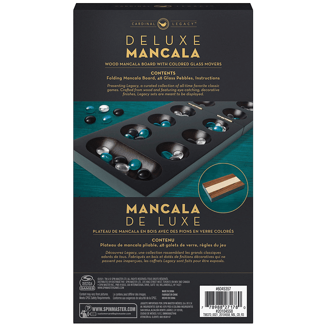 Legacy Deluxe Mancala Classic Game con tablero plegable de m