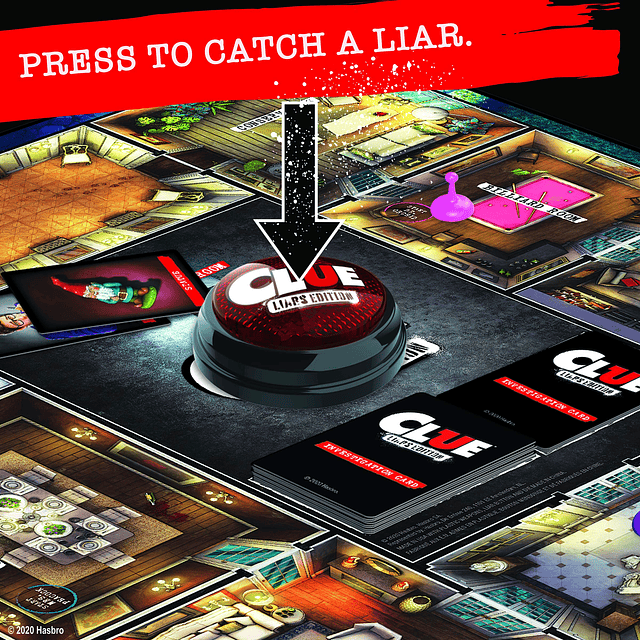 Juego de mesa Clue Liars Edition; Juego de misterio y asesin