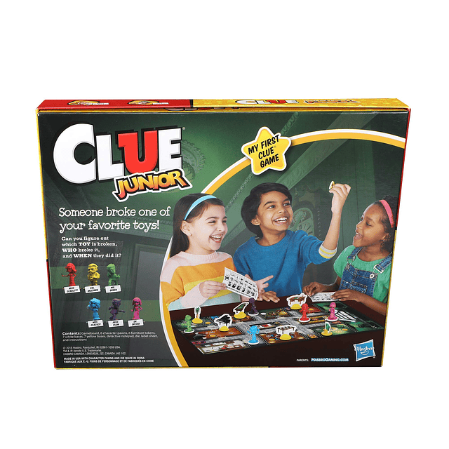 Clue Junior Juego de mesa para niños de 5 años en adelante,