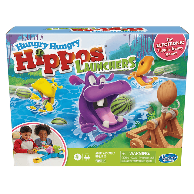 Hungry Hungry Hippos Launchers Juego para niños de 4 años en