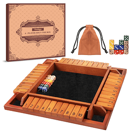 Juegos de dados Shut The Box para 4 jugadores, juego de mate