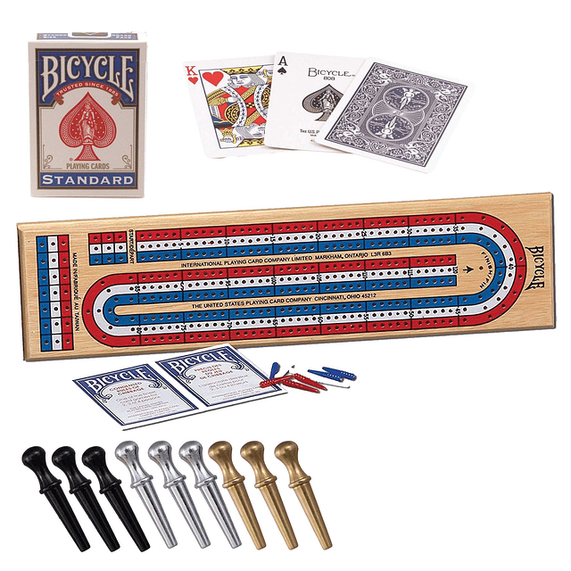 Tablero de cribbage de Juego de cribbage de madera de pino r