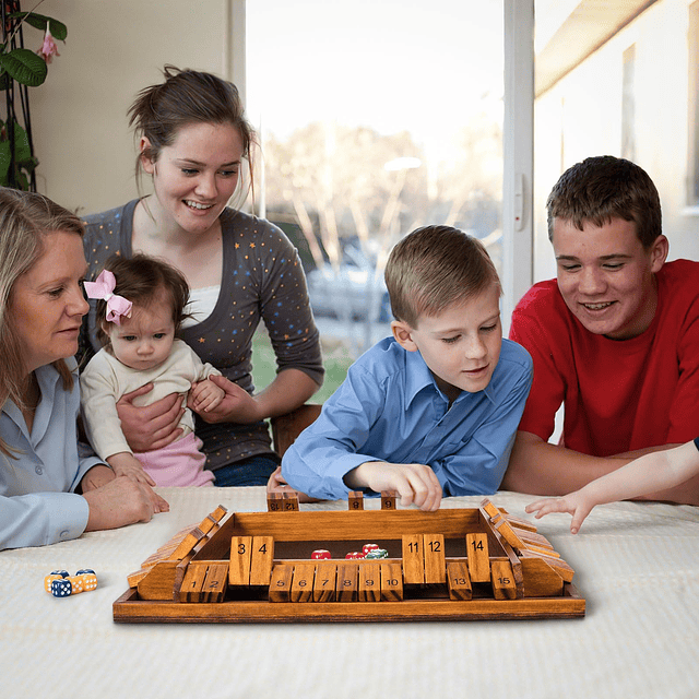 Juego de dados Shut The Box actualizado de 16.5 pulgadas con