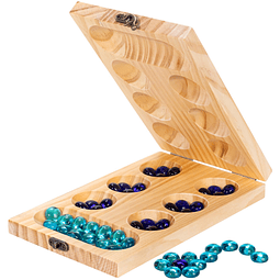 Juego de mesa Mancala de madera, instrucciones Mancale de ta