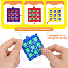 4 Piezas de Viaje Tic Tac Toe 2 x 2 x 0,4 Pulgadas Mini Jueg