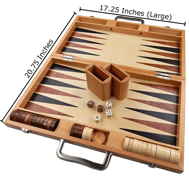 Duboce Juego de mesa de backgammon de madera de nogal, haya,