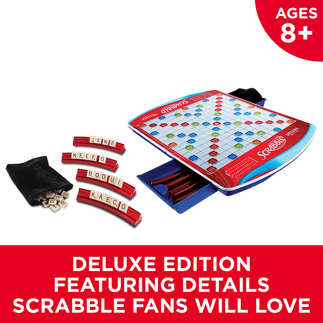 Juego de mesa Scrabble Deluxe Edition, exclusivo de Amazon