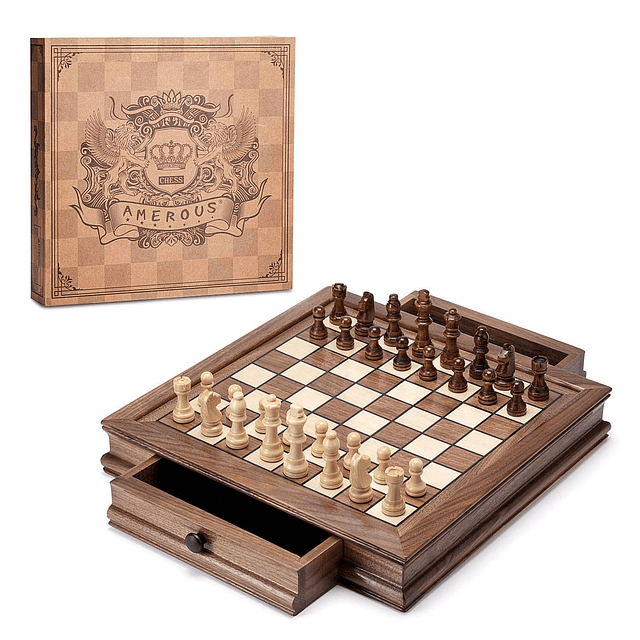 Juego de ajedrez magnético de madera, juego de mesa de ajedr