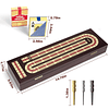 Juego de mesa Cribbage, tablero de madera premium con cerrad