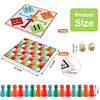 2 en 1 Serpientes y Escaleras, Juego de Ludo, Juego de Mesa