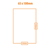 Funda para juego de mesa de 65 mm x 100 mm, paquete de 50