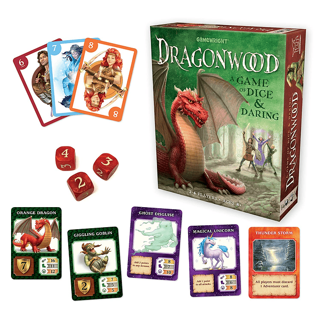 Dragonwood A Game of Dice & Daring Juego de mesa multicolor,