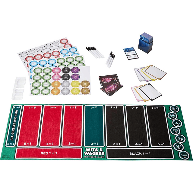 Wits & Wagers Juego de mesa Vegas Edition, juego de fiesta c