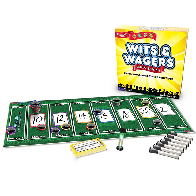 Wits & Wagers Juego de mesa de lujo, galardonado juego de pr