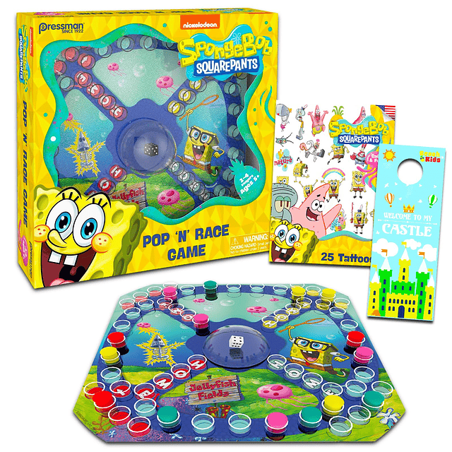 Juego de mesa emergente Bob Esponja - Paquete con juego de m