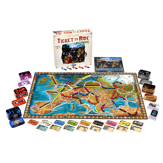 Ticket to Ride Europe Juego de mesa EDICIÓN DE LUJO del 15º