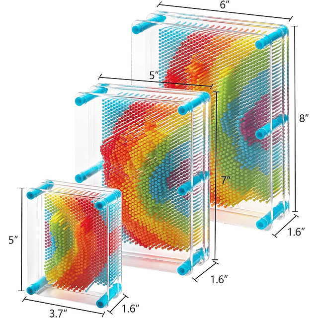 Paquete de 3 juguetes de arte con alfiler 3D, tablero de art