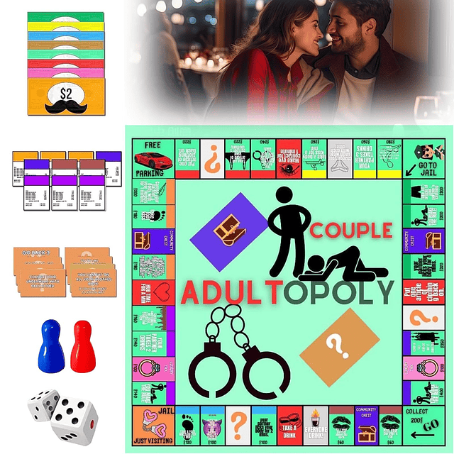 Juego de mesa Adultopoly,Juego de mesa Opoly para parejas ad