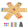 Juego de mesa de mármol, juego de mesa de madera para 2-6 ju